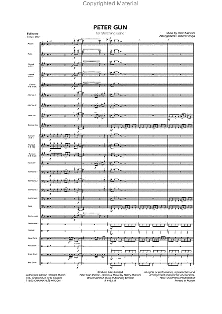 Peter Gun Peter Gun Marching Band scores gallery preview page 2