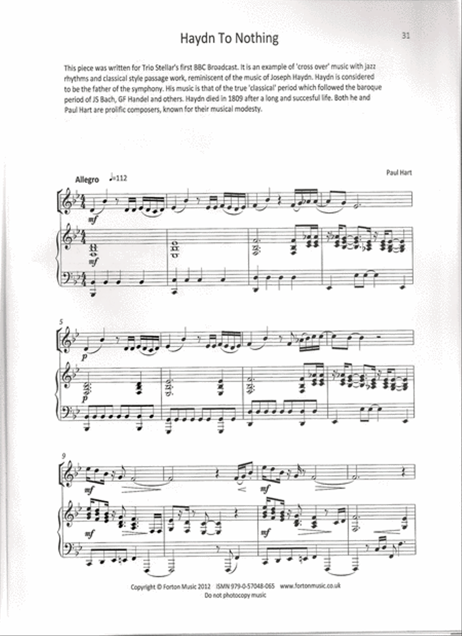 <br>Sheet music extract