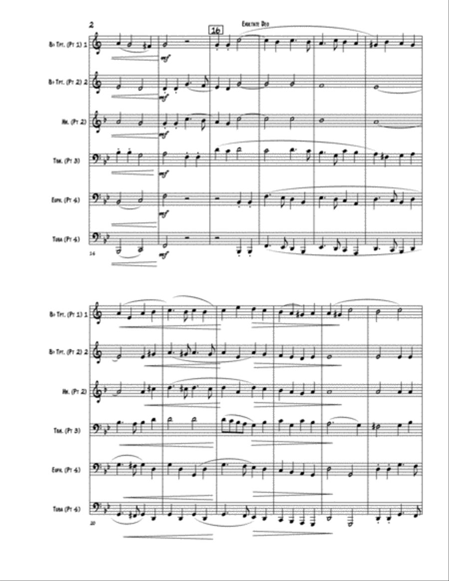 Exultate Deo (Flexible Brass Instrumentation) Brass Ensemble scores gallery preview page 2