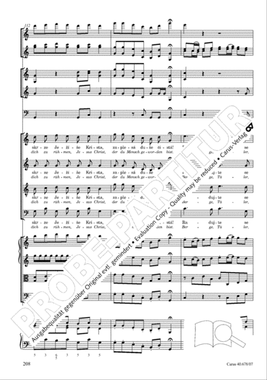 Missa pastoralis bohemica 4-Part scores gallery preview page 221