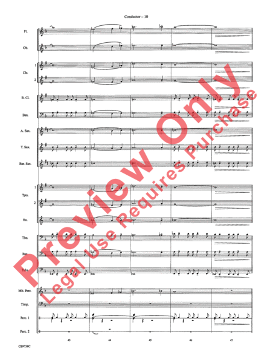 Batman Theme Concert Band scores gallery preview page 13