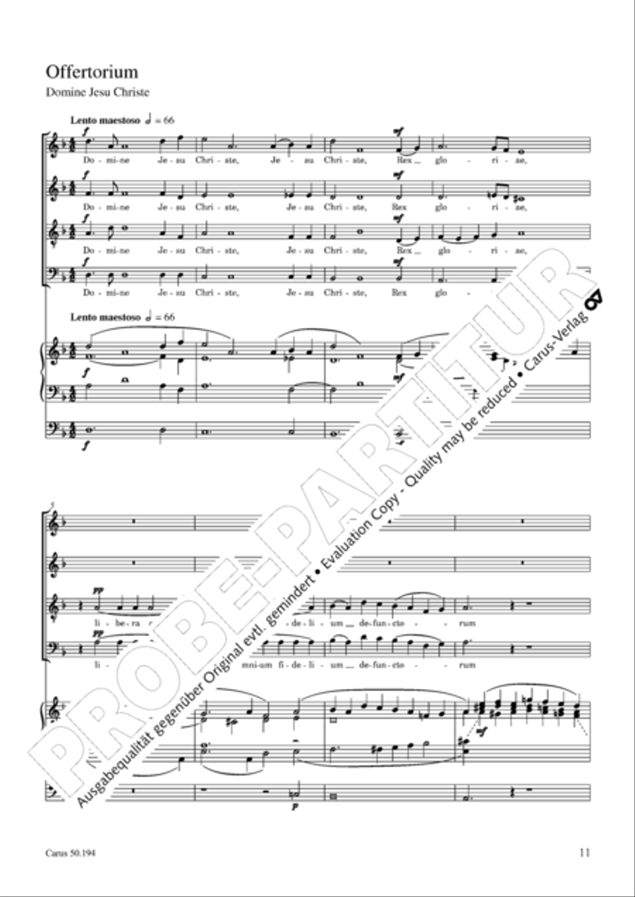 Requiem in D minor 4-Part scores gallery preview page 12