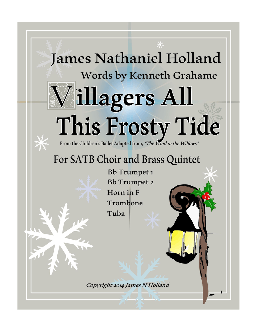 Villagers All This Frosty Tide for SATB Choir and Brass Quintet 4-Part scores gallery preview page 1