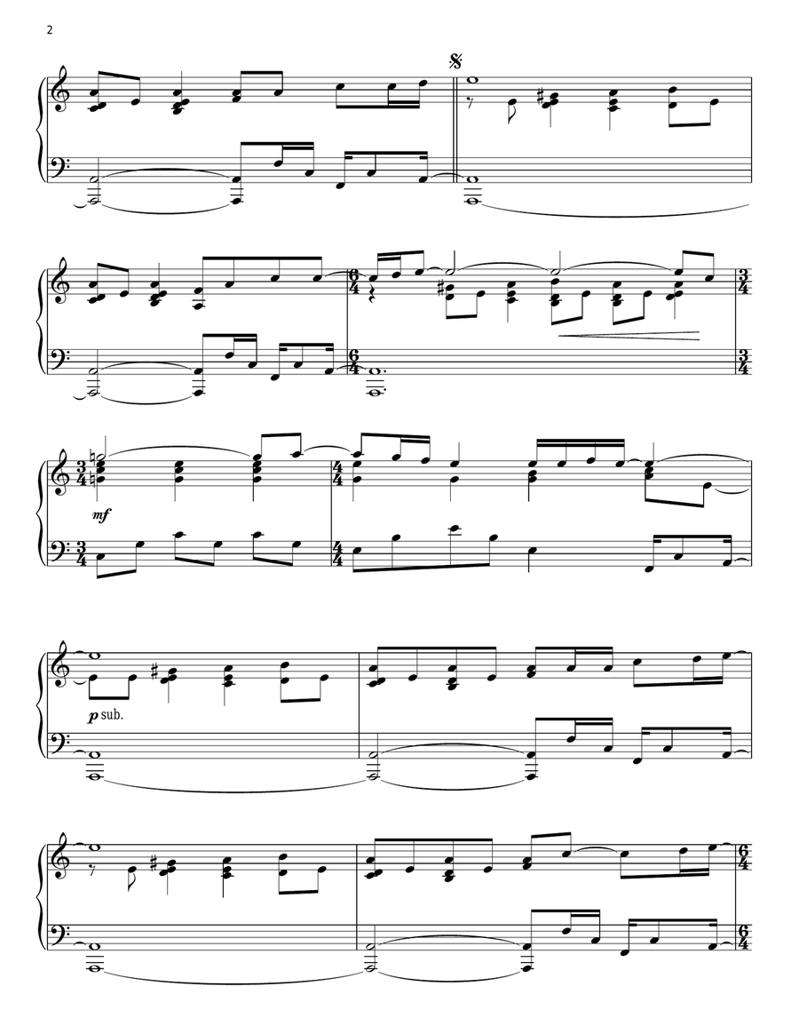 Sail To The Moon Piano Solo scores gallery preview page 2