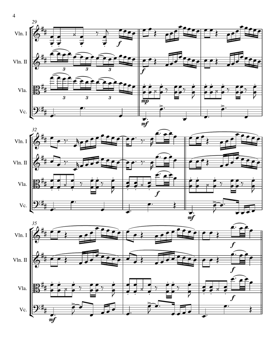 Speechless Speechless String Quartet scores gallery preview page 4