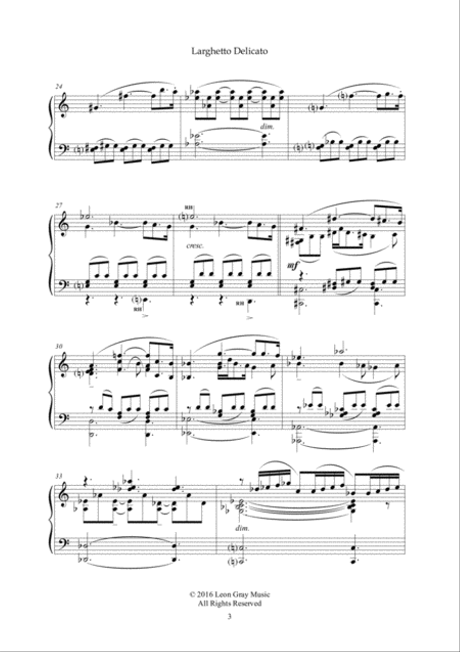 Larghetto Delicato, Tombola and Dice (No. 1), Leon Gray Piano Solo scores gallery preview page 4
