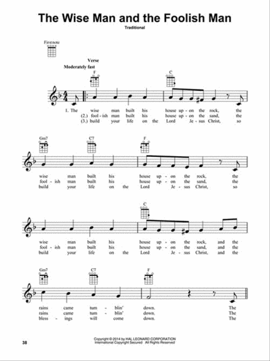 Church Songs for Kids Ukulele scores gallery preview page 4