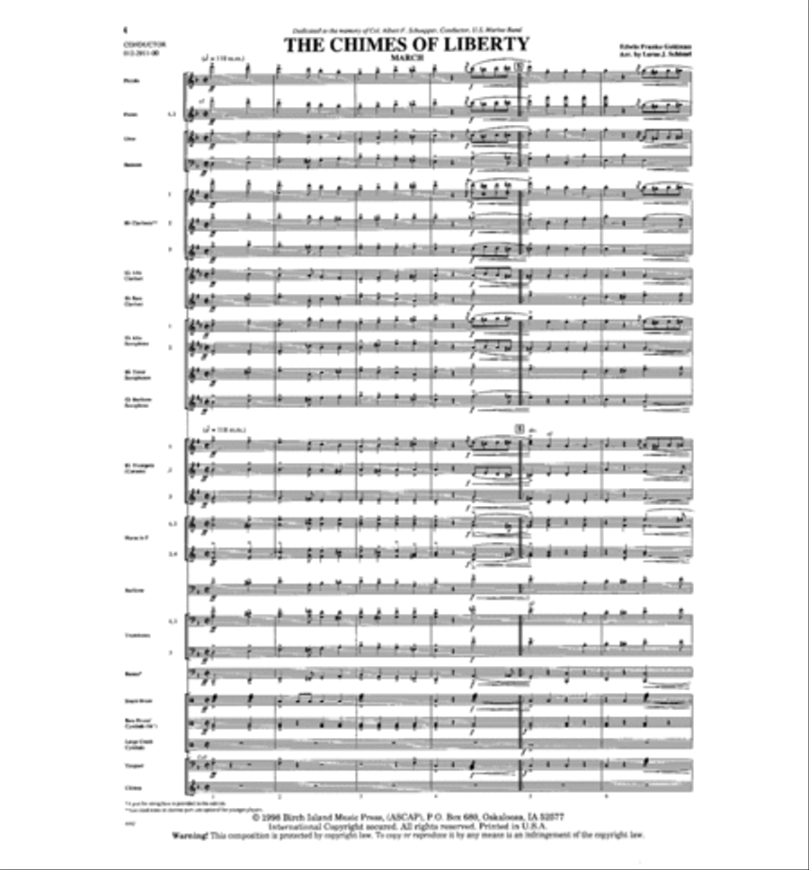 The Chimes of Liberty Concert Band scores gallery preview page 2