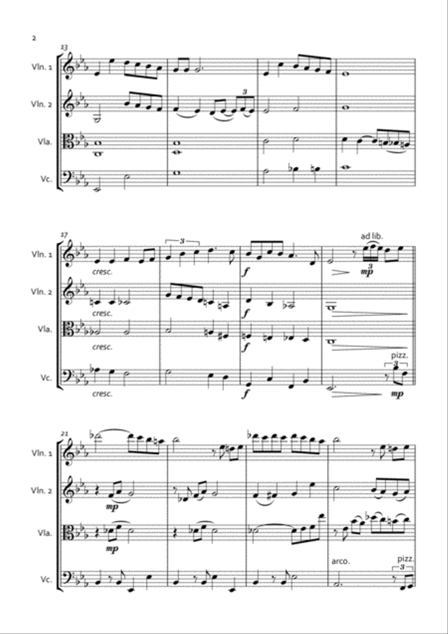 The Christmas Song (Chestnuts Roasting On An Open Fire) String Quartet scores gallery preview page 2