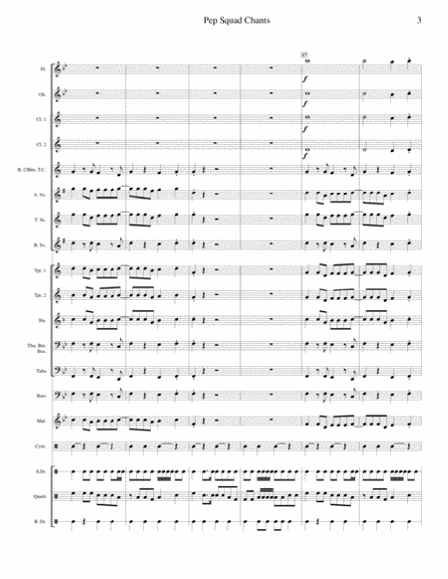 Pep Squad Chants Pep Squad Chants Concert Band scores gallery preview page 4