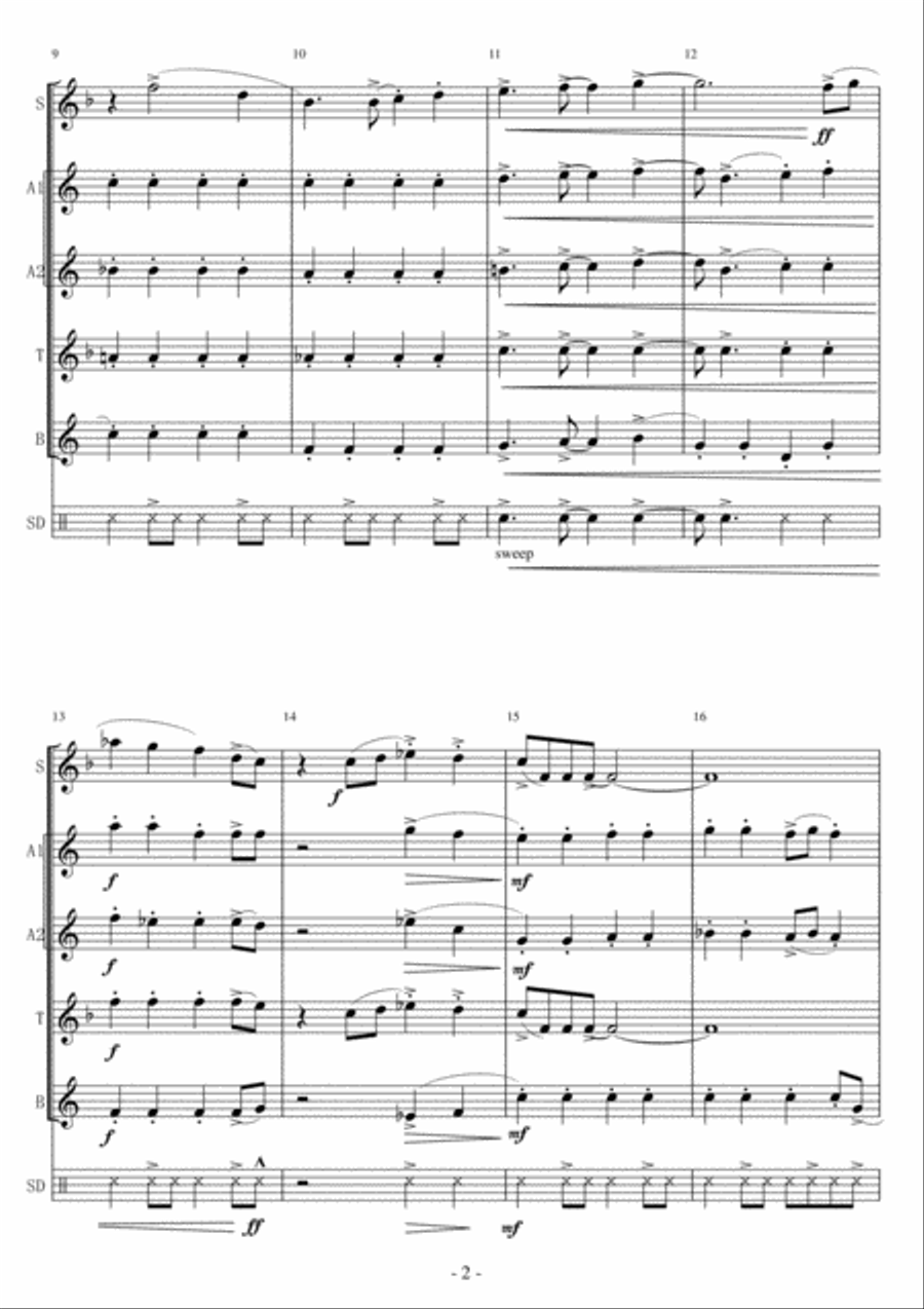 Sesame Street Theme Woodwind Quintet scores gallery preview page 2