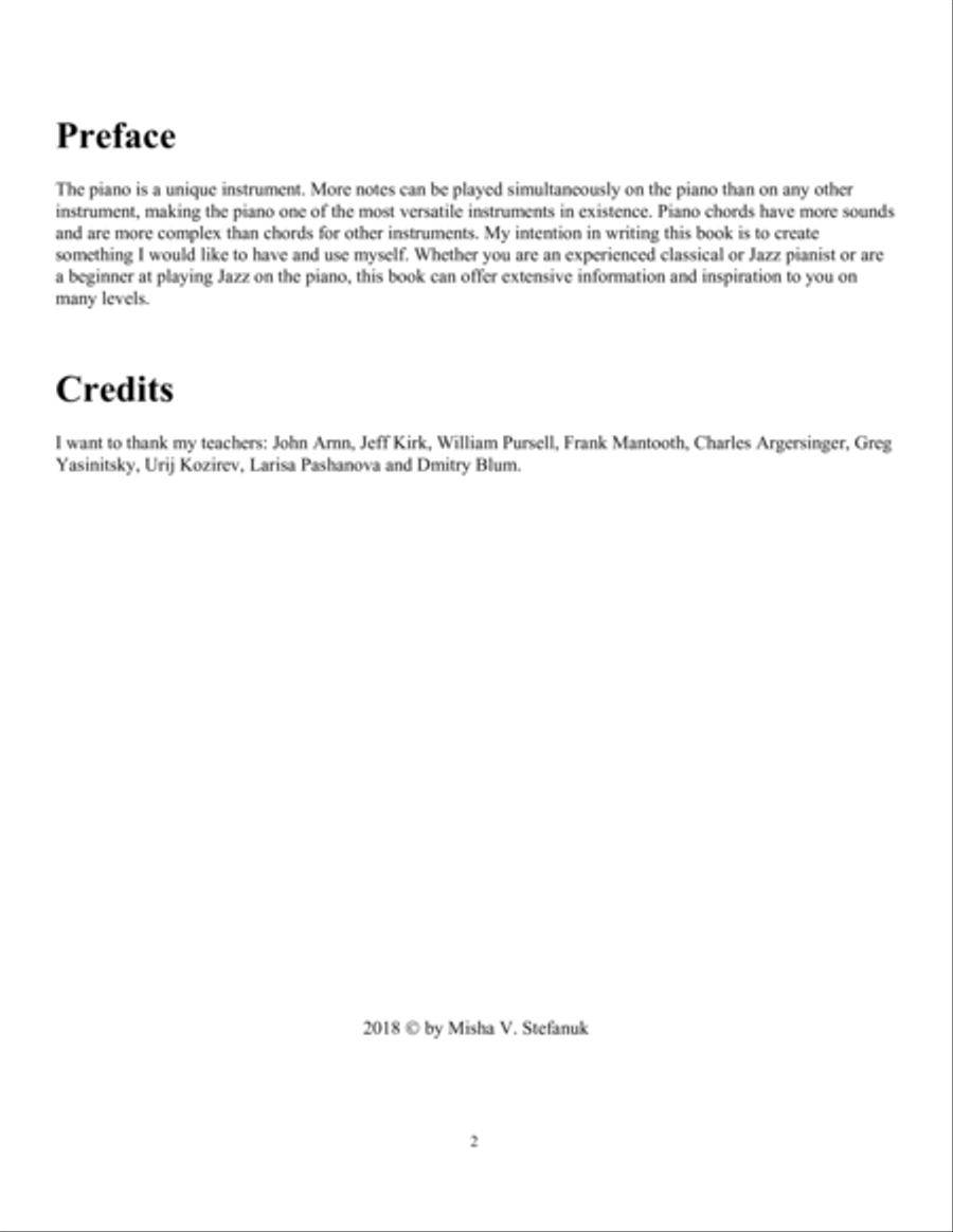 Jazz Piano Chord Progressions Piano Method scores gallery preview page 2