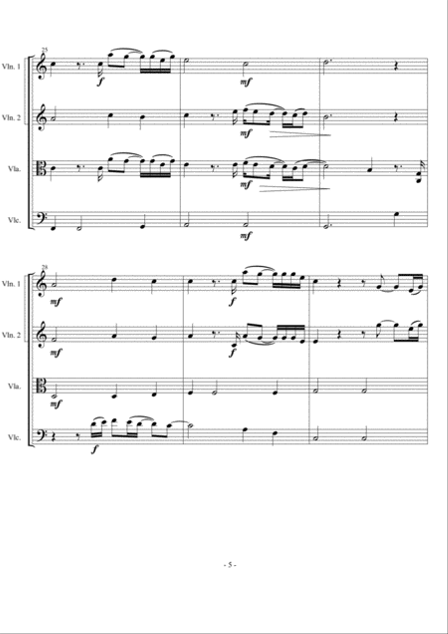 Heaven Heaven String Quartet scores gallery preview page 5