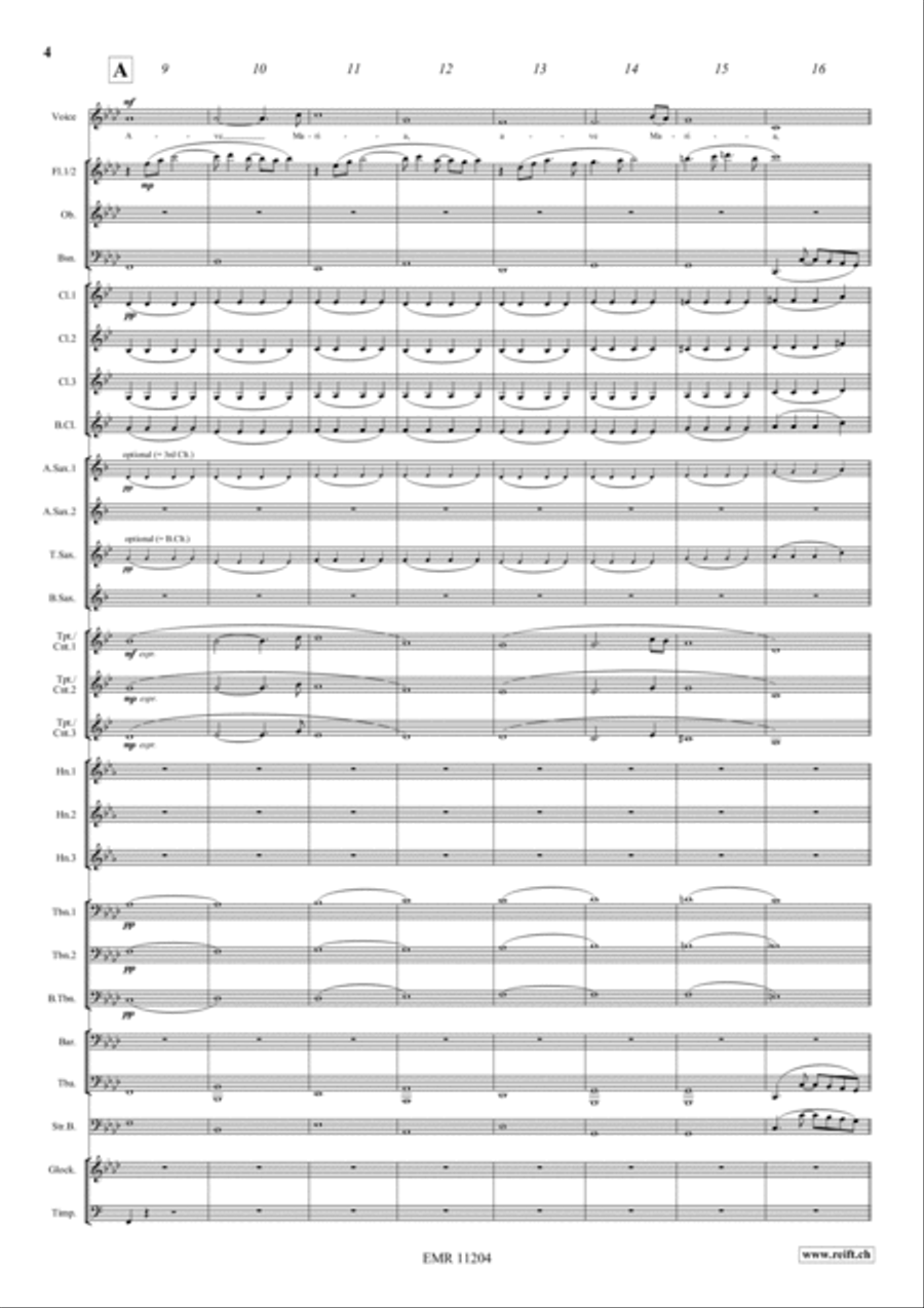 Ave Maria Concert Band scores gallery preview page 4