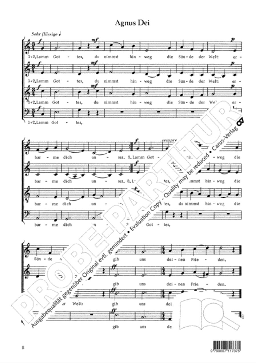 St. Bonifatius Messe St. Bonifatius Messe 4-Part scores gallery preview page 9