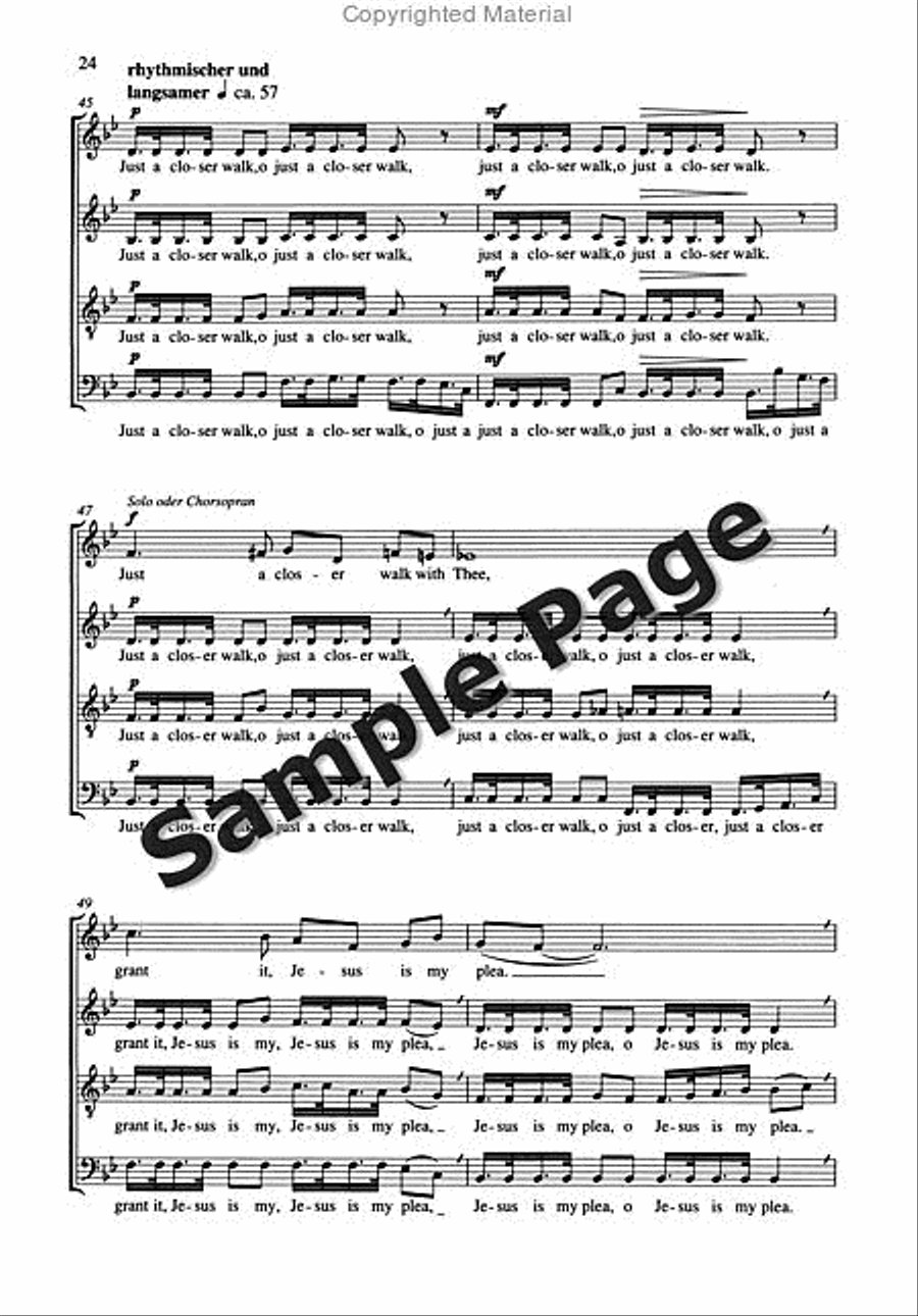 Spirituals And Gospels,4 Ch.sc 4-Part scores gallery preview page 25