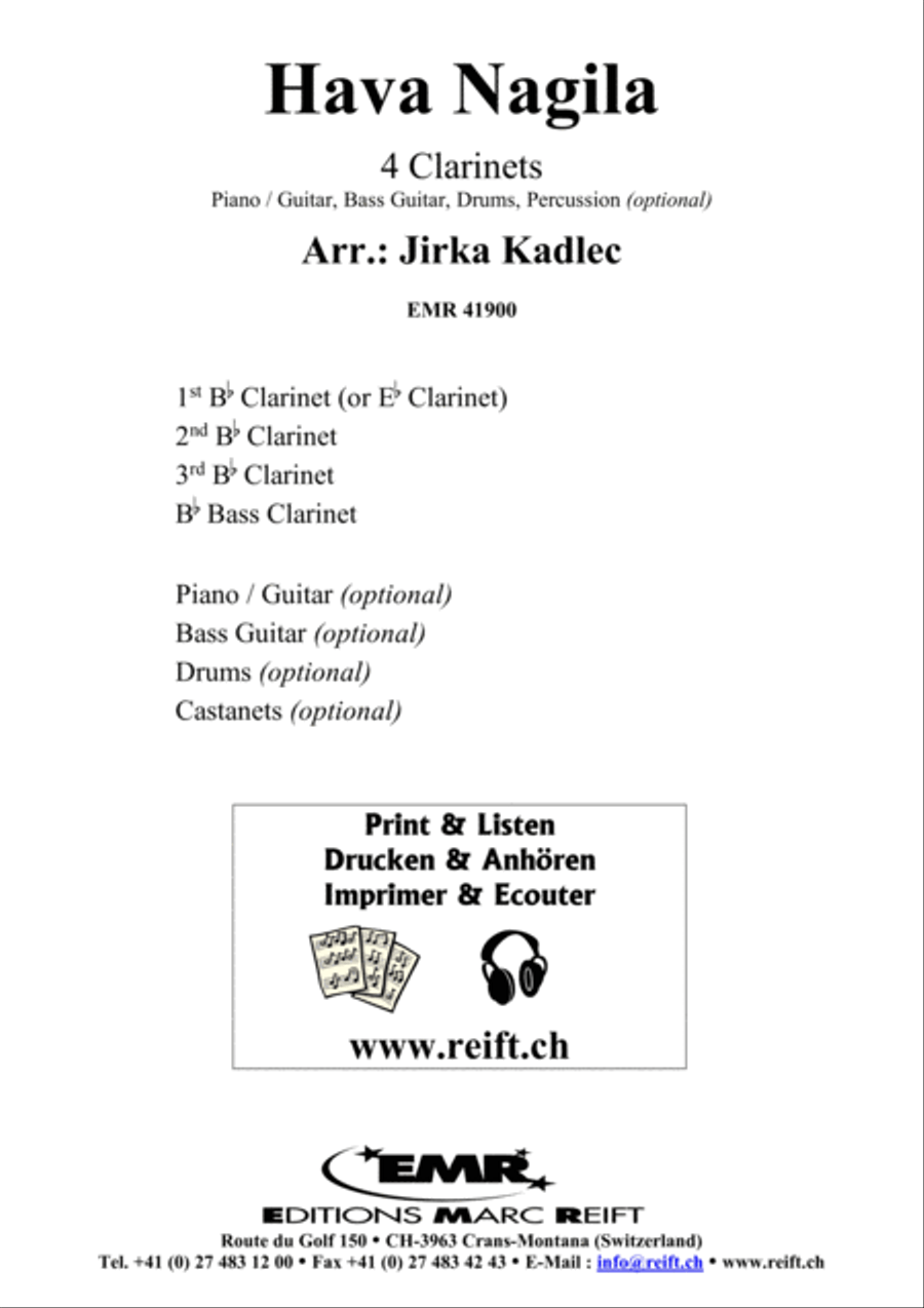 Hava Nagila Hava Nagila Clarinet scores gallery preview page 2