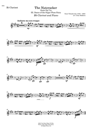 Dance of the Sugar Plum Fairy - Bb Clarinet and Piano (Individual Parts)