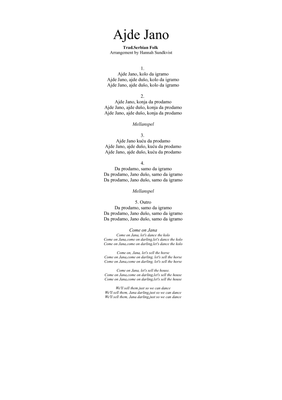 Ajde jano Ajde jano SSAA scores gallery preview page 1