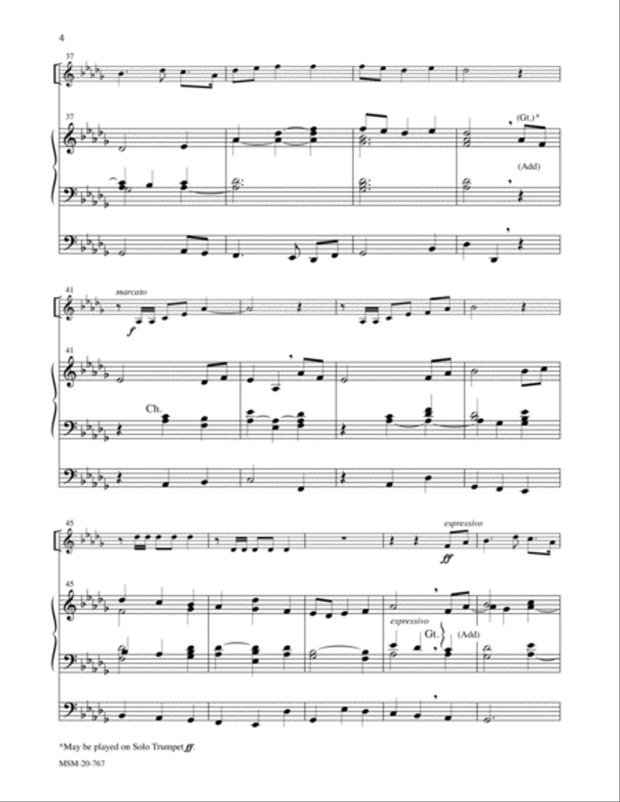 Festival Prelude on Thaxted for Trumpet and Organ (Downloadable)