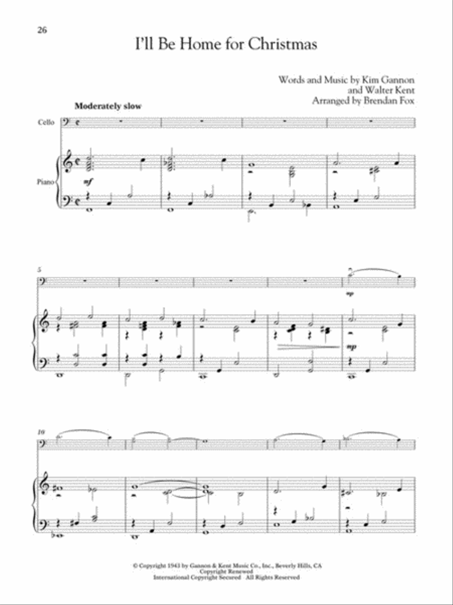Christmas Songs for Classical Players – Cello and Piano Piano Accompaniment scores gallery preview page 3
