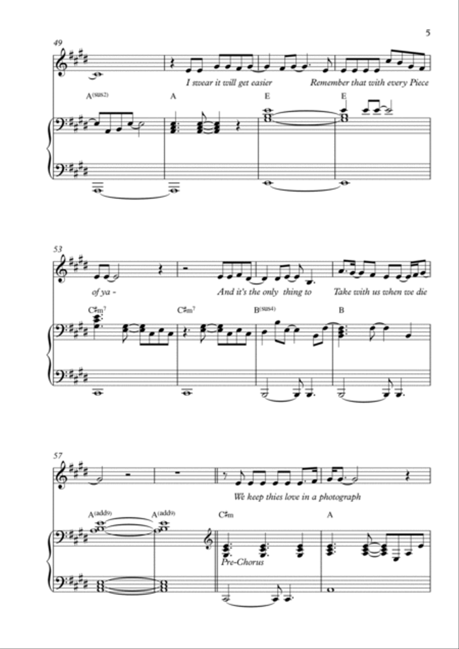 Photograph Piano Solo scores gallery preview page 5