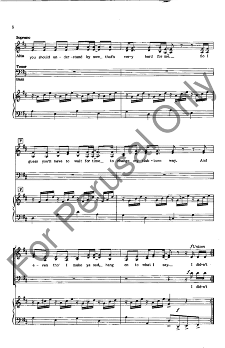 I Didn't Mean It I Didn't Mean It 4-Part scores gallery preview page 6