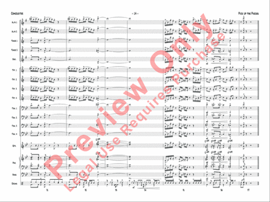 Pick Up the Pieces (score only) Jazz Ensemble scores gallery preview page 17