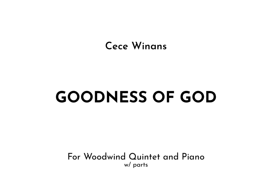 Goodness Of God Woodwind Quintet scores gallery preview page 1