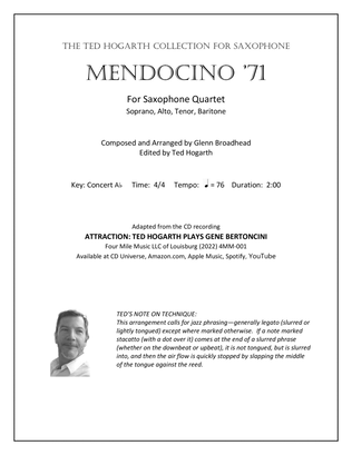 Book cover for Mendocino '71