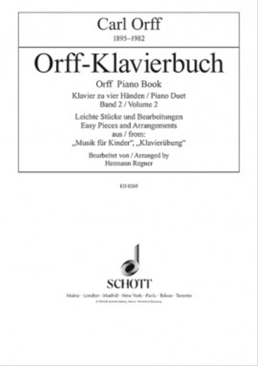 Orff Piano Duet Book Volume 2 Piano Duet scores gallery preview page 1