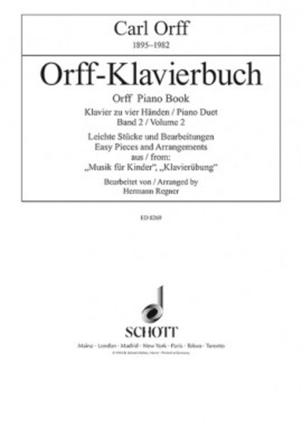 Orff Piano Duet Book Volume 2