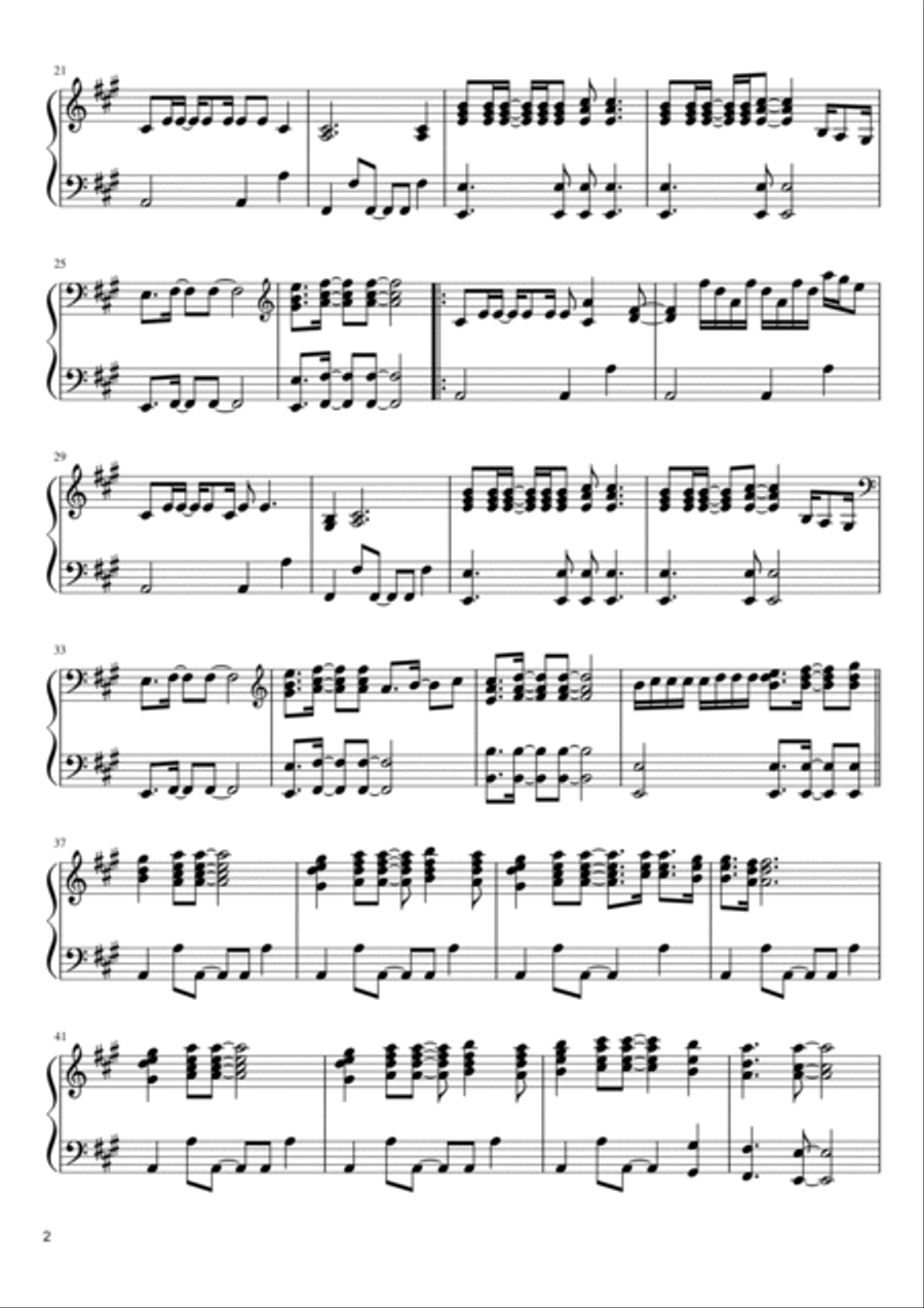 Dancing Queen Piano Solo scores gallery preview page 2