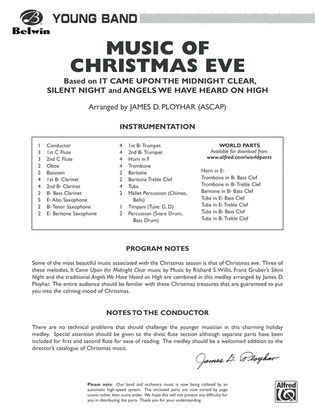 Music of Christmas Eve (Based on "It Came Upon the Midnight Clear," "Silent Night," and "Angels We Have Heard on High"): Score
