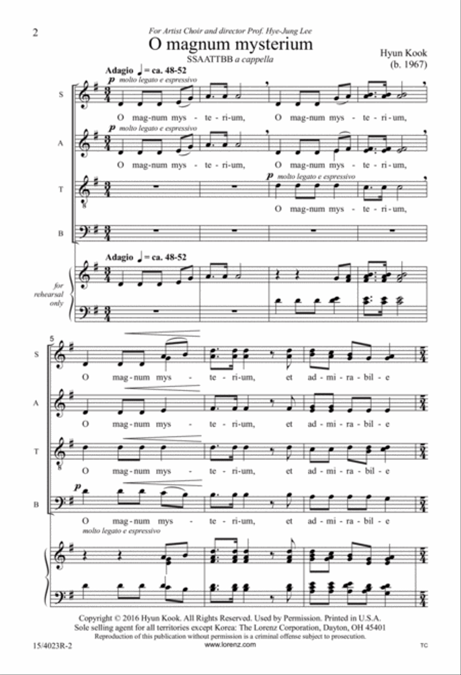 O magnum mysterium Divisi scores gallery preview page 2