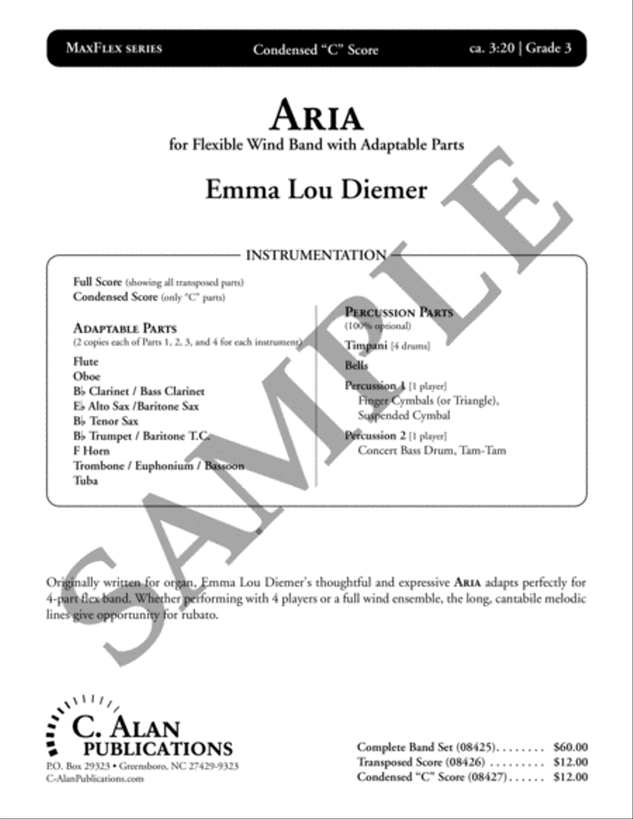 Aria (4-Part Flex) 4-Part scores gallery preview page 2