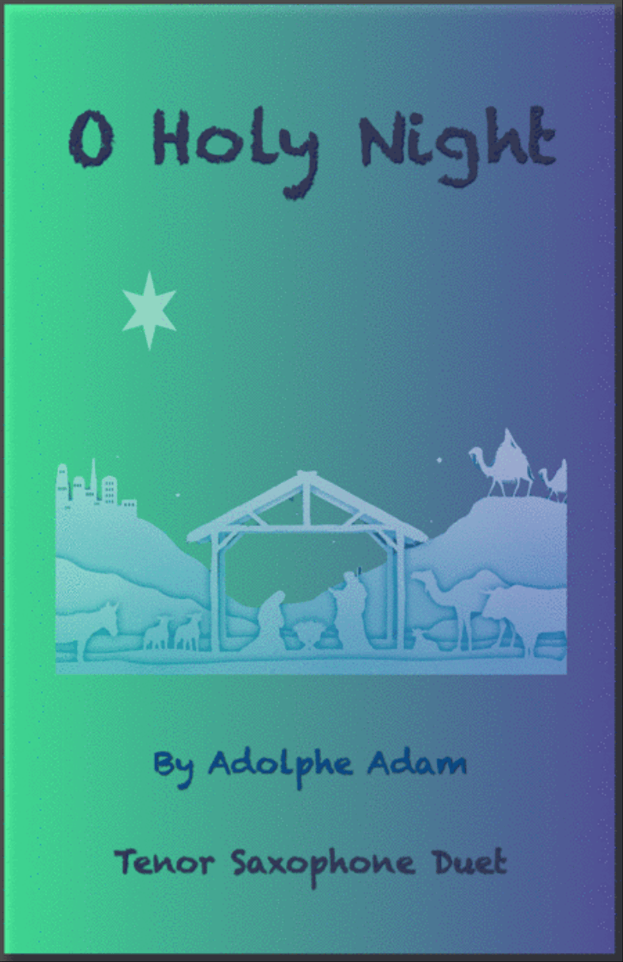 O Holy Night, (Cantique de Noel), Tenor Saxophone Duet Woodwind Duet scores gallery preview page 1
