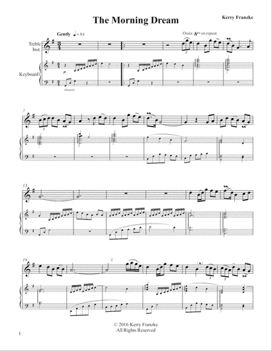 The Morning Dream Small Ensemble scores gallery preview page 3