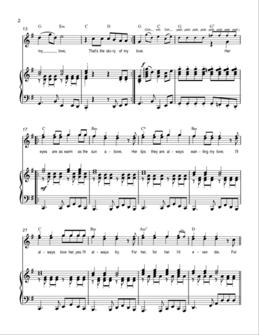 The Story Of My Love The Story Of My Love Voice scores gallery preview page 2