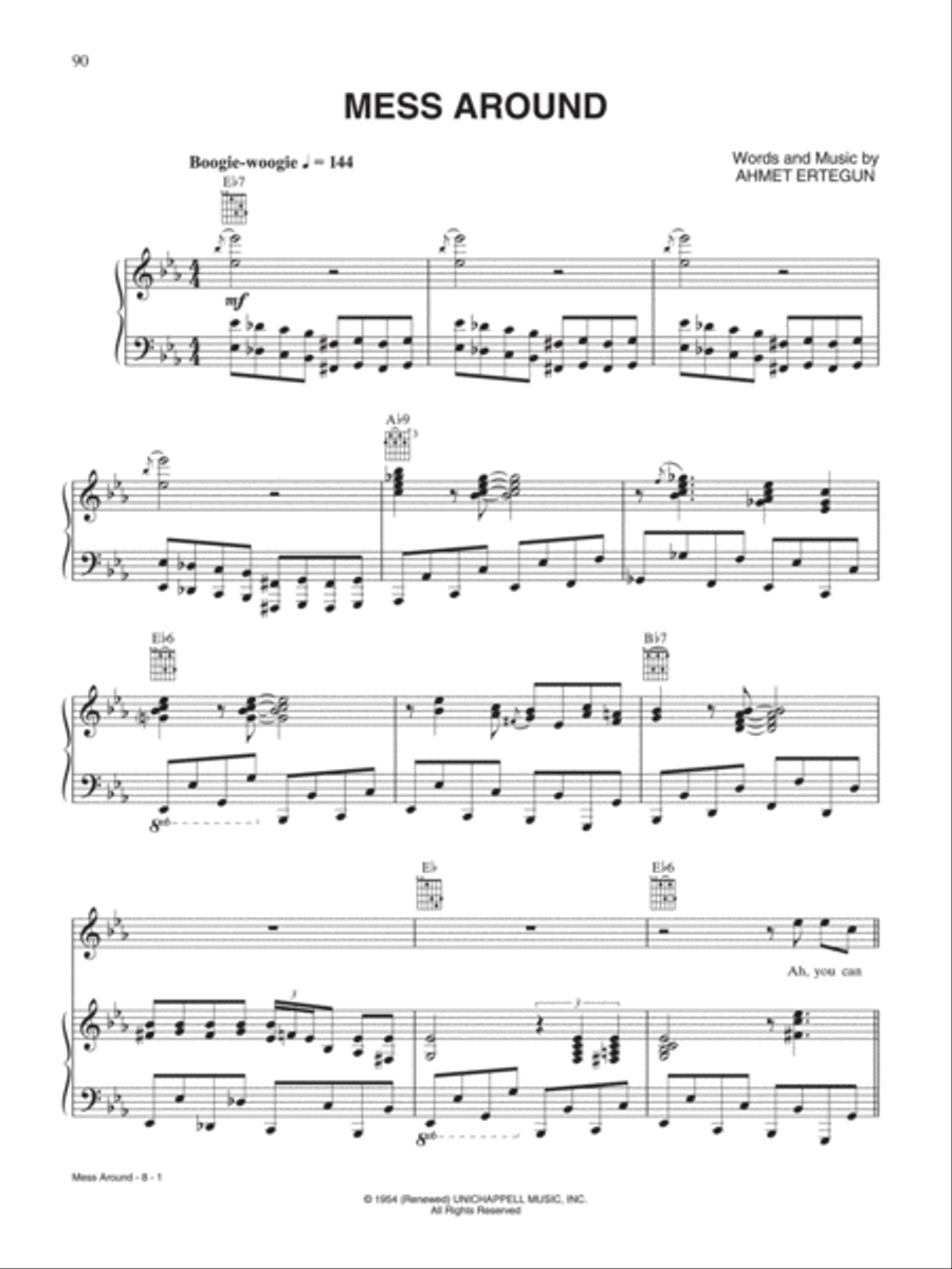Mess Around Piano, Vocal, Guitar scores gallery preview page 1