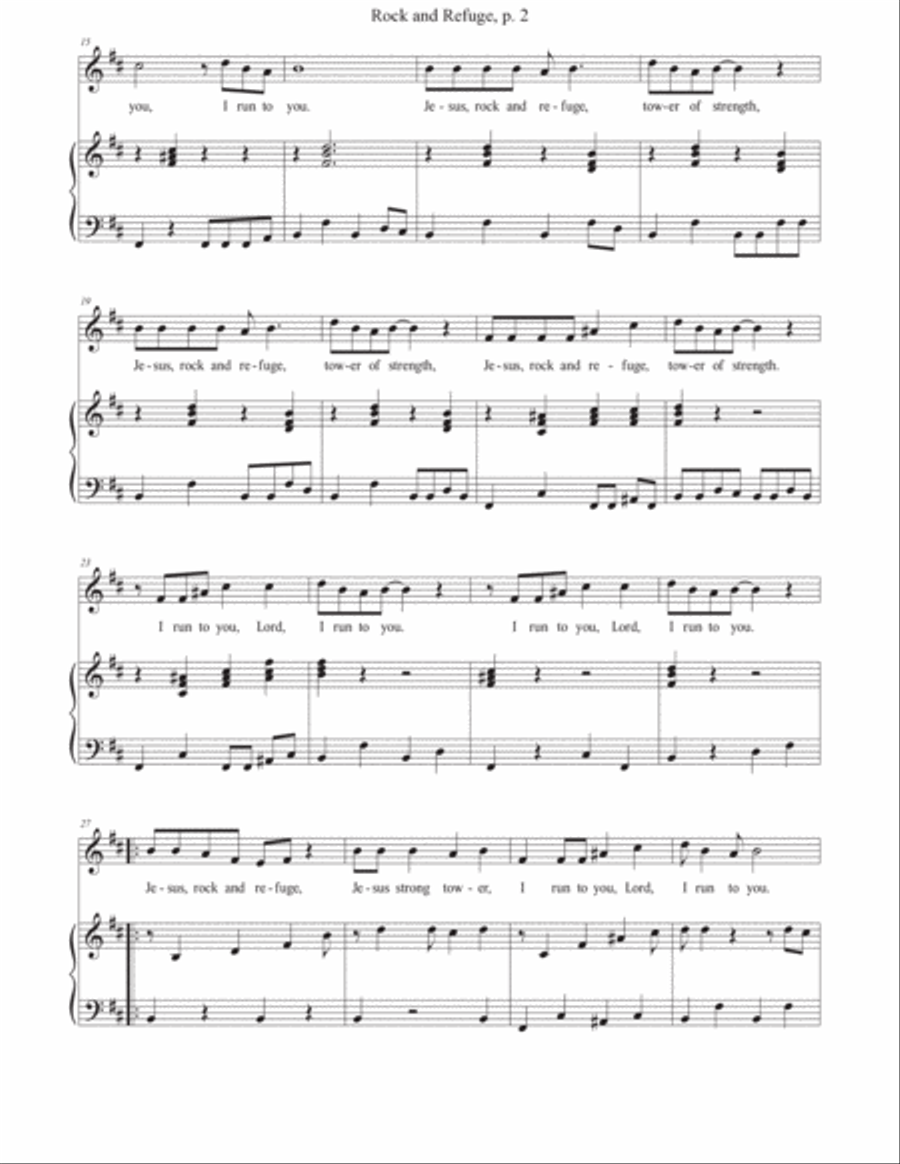 Rock and Refuge Unison Choir scores gallery preview page 2