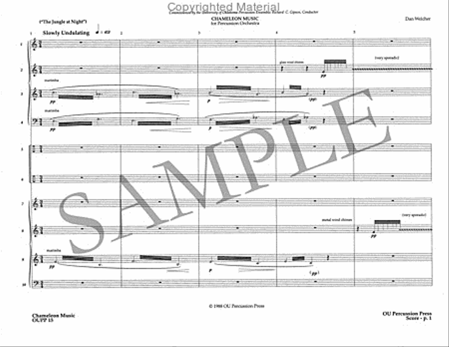 Chameleon Music Percussion Ensemble scores gallery preview page 2