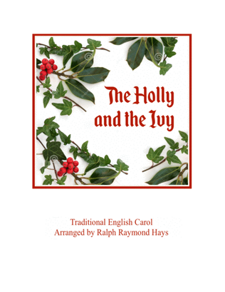 Book cover for The Holly and the Ivy (for saxophone quartet)