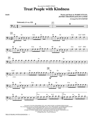 Book cover for Treat People With Kindness (arr. Ed Lojeski) - Bass