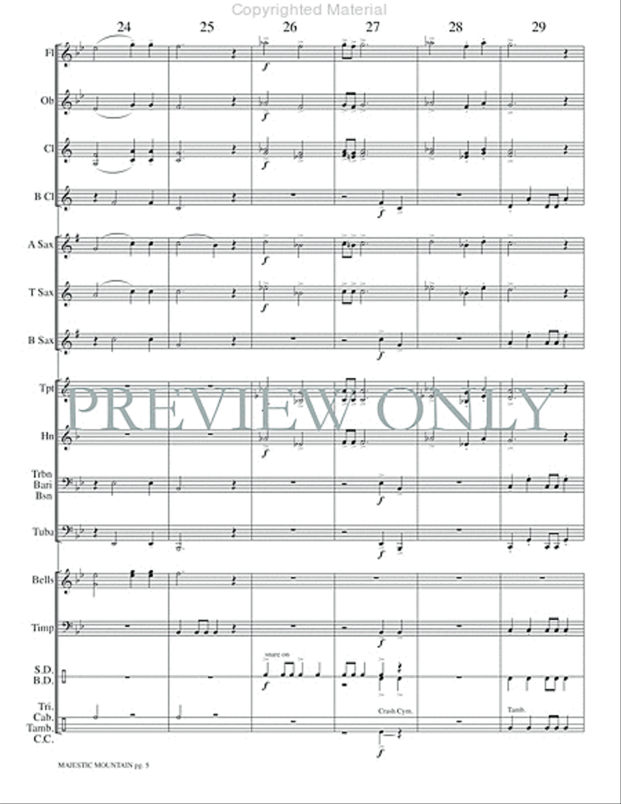 Majestic Mountain Majestic Mountain Concert Band scores gallery preview page 8
