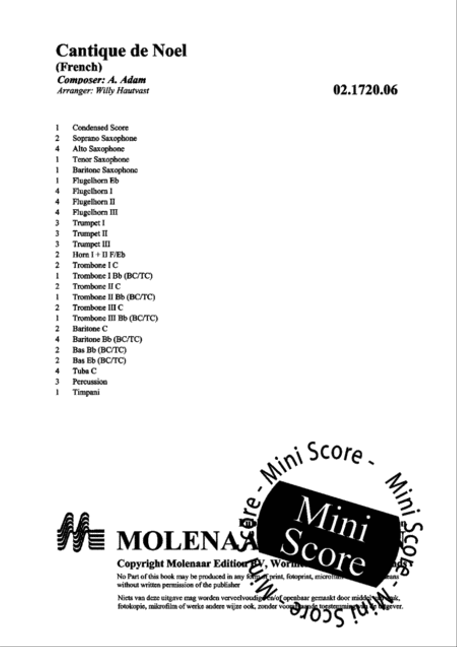 Cantique de Noel Cantique de Noel Fanfare Band scores gallery preview page 4