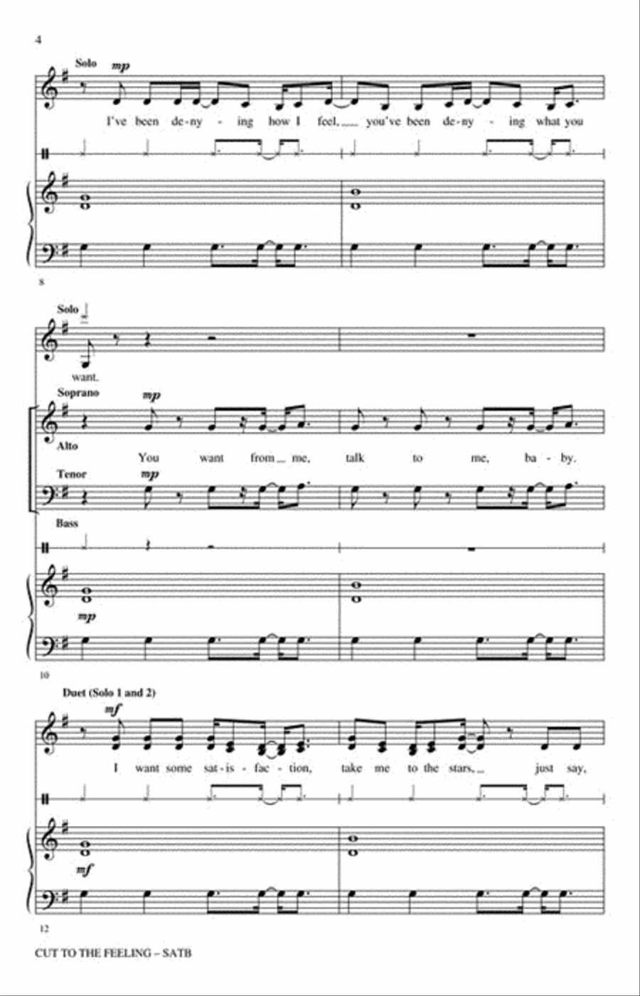 Cut to the Feeling Cut to the Feeling Choir scores gallery preview page 3