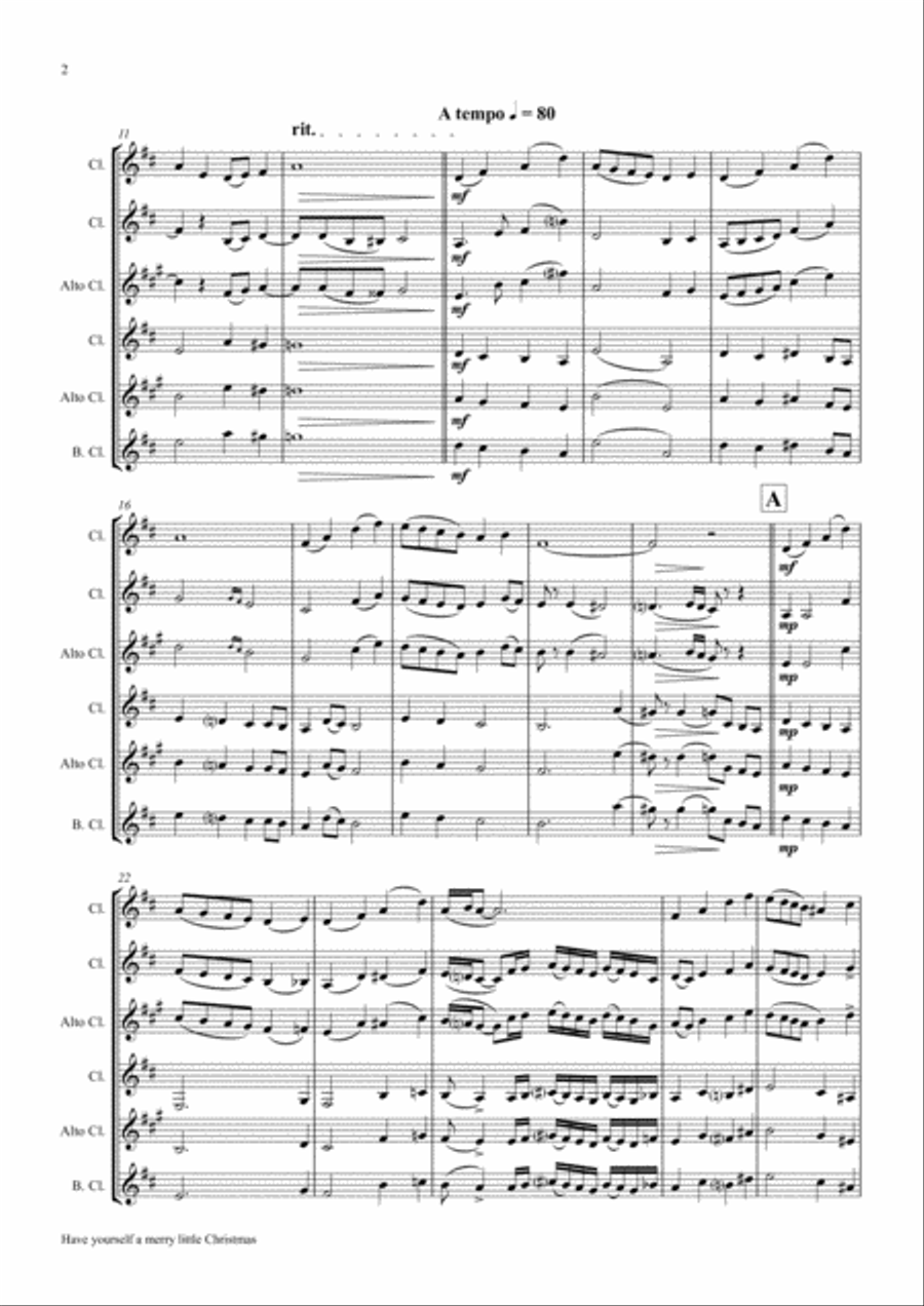 Have Yourself A Merry Little Christmas from MEET ME IN ST. LOUIS Woodwind Ensemble scores gallery preview page 2
