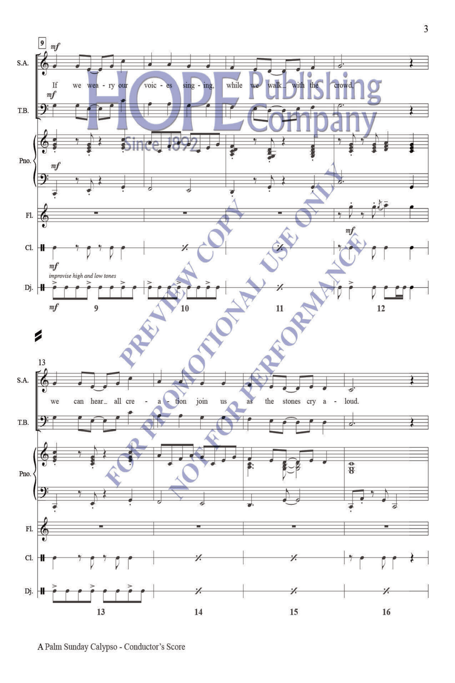 A Palm Sunday Calypso Piano Accompaniment scores gallery preview page 4