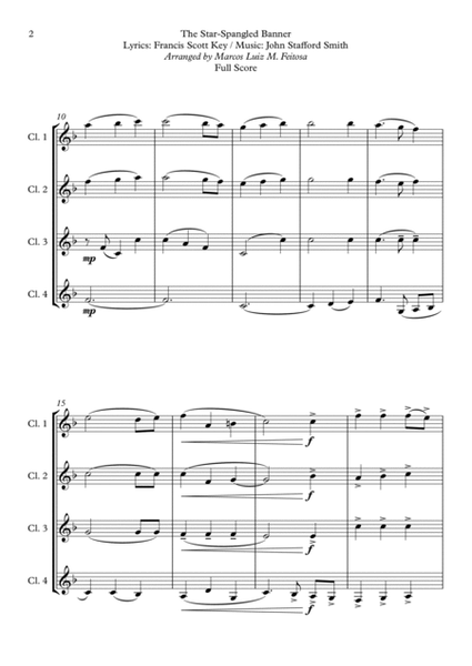 The Star-Spangled Banner (American Anthem) - Clarinet Quartet image number null
